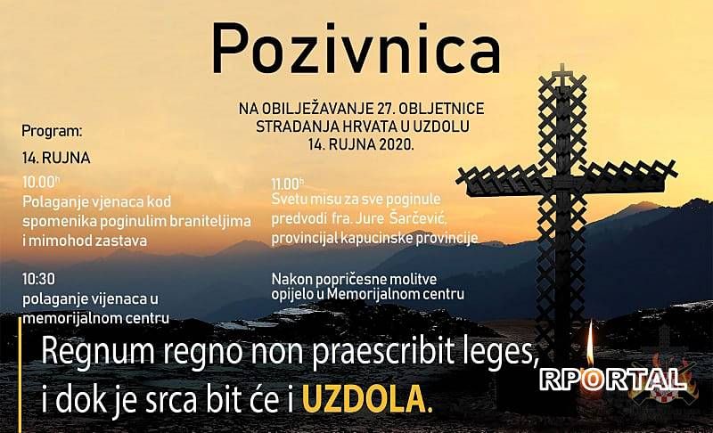 Najava: Obilježavanje 27. obljetnice pokolja na Uzdolu