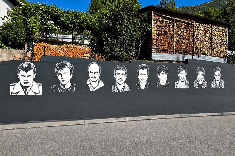U čast herojima: Rumbočani oslikavaju &scaron;ezdesetmetarski mural za poginule branitelje